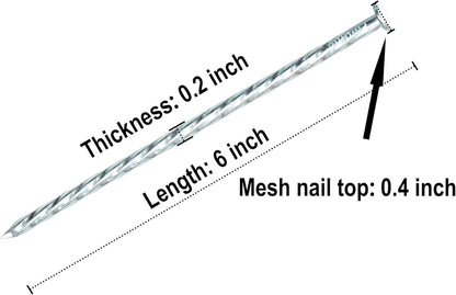 50/100/150 Pack 6" Solid Galvanized Non-Rust Metal Garden Stakes Spiral Landscape Edging Anchors for Paver Edging, Gardening, House Construction, etc (150)