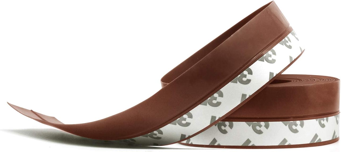 TAROSE Weather Stripping, Silicone Door Seal Strip Door, Window, 16 Feet Long, Reddish Brown (Width 35mm)