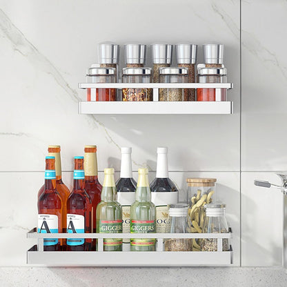 2PCS Kitchen Spice Rack, SUS304 Stainless steel Wall Mount Storage Rack, Seasoning Container, 11.8Inch Spice Organizer, Kitchen Seasoning Hanging Rack, Bathroom Shelf for Storing Toiletries