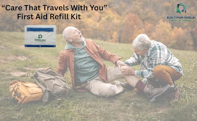 First Aid Refill Kit – 20 Essential Pieces | FSA & HSA Eligible | Travel Pouch with Burn Cream, Bandages, Wipes & Hydrocortisone