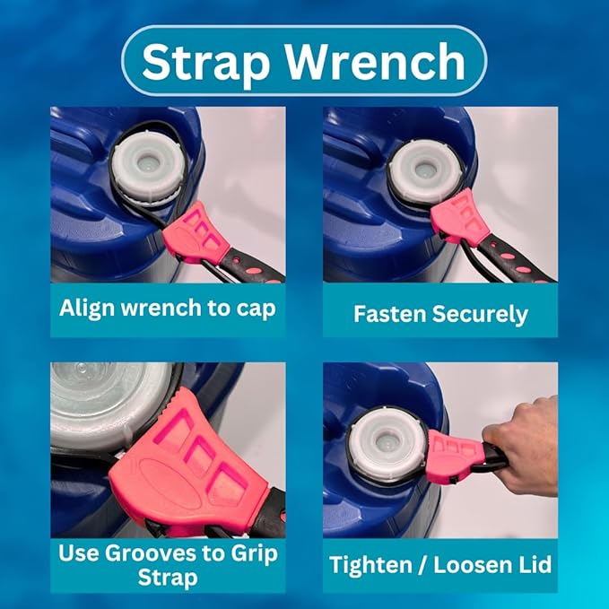 5-Gallon Stackable Water Storage Containers, Water Treatment,5 Gallons Each w/Lids + Spigot, Easy Fill, Survial Supply Emergency Water Storage for Disaster Preparedness, 5 Gallon (1 Tank)