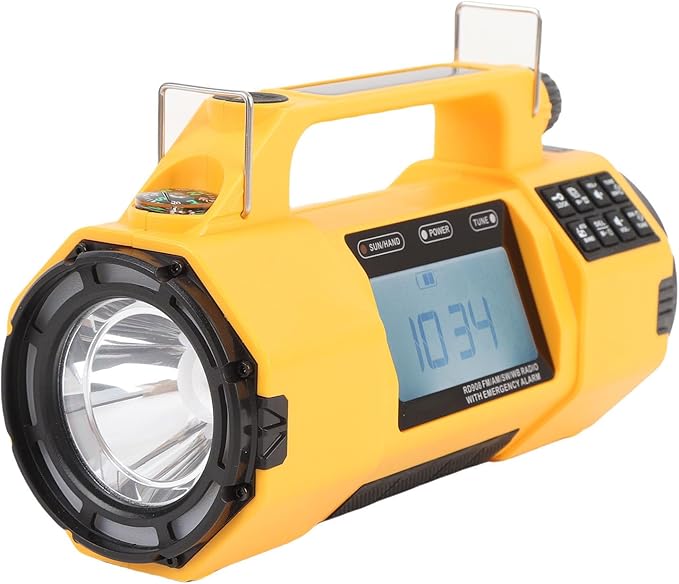NOAA Weather Alert Radio, Emergency Radio with Flashlight, Phone Charger, IPX3 Water Proof, Multifunctional Emergency Kit for Camping Hiking Home Safety