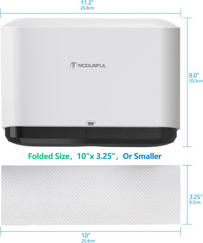 Paper Towel Dispenser, Paper Towel Holder Wall Mount, Bathroom Hand Paper Towels Dispensers, No-Hole Installation Multifold/Trifold/C Fold Paper Towel Dispenser