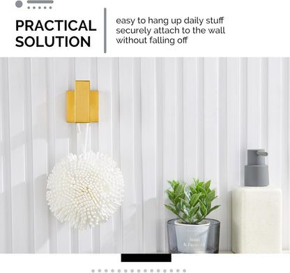 Angle Simple Towel Hook for Bathroom, SUS 304 Stainless Steel Robe Coat Hook for Wall, Hand Towel Holder, Brushed Gold