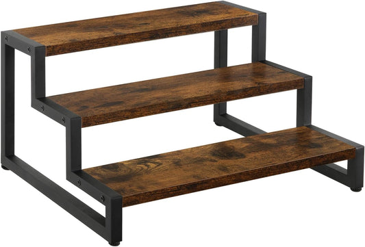 YINMIT Spice Rack Organizer for Countertop, 3 Tier Kitchen Counter Shelf, Wooden Tiered Display Stand Riser Shelf