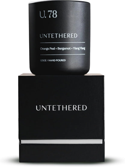 U.78 Luxury Scented Candle – Orange Peel, Bergamot & Sandalwood | Hand-Poured in USA w/ 100% Natural Coconut & Apricot Wax | Double Wick, Long-Lasting Aromatherapy Candle for Home & Gifts (12.5 oz)