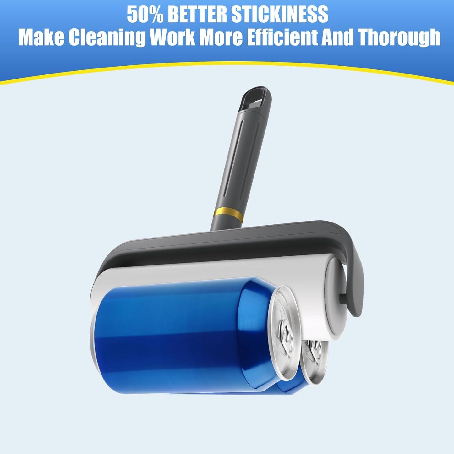 COBETE 6 Rollers Total 600 Sheets Extra Sticky Lint Roller Refills, for 6.3" Dog and Cat Lint Remover for Clothes, Couch, Furniture