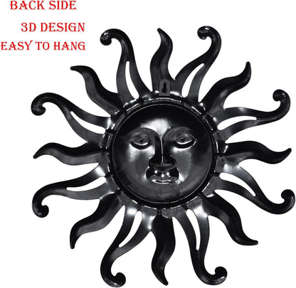 MACLARONX Metal Sun Wall Decor, Sun Face for Outdoor Garden Fence Yard Art Porch Door Patio Living Room Home Decorations Farmhouse Indoor Gift for Housewarming, G1