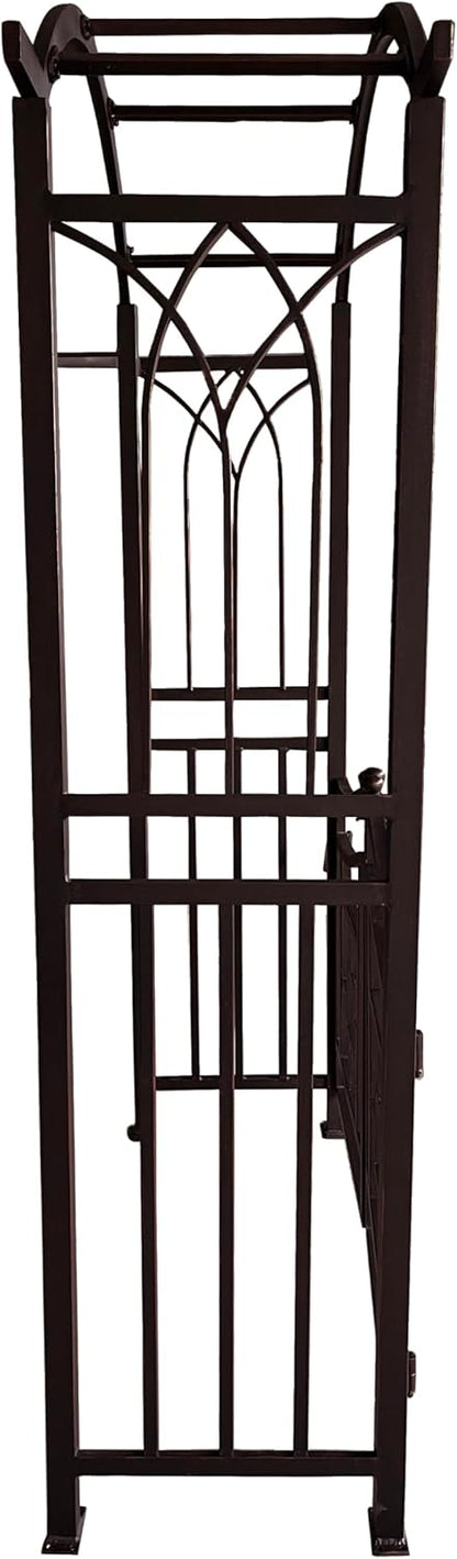 Bronze Aluminum Garden Arbor Arch with Gate