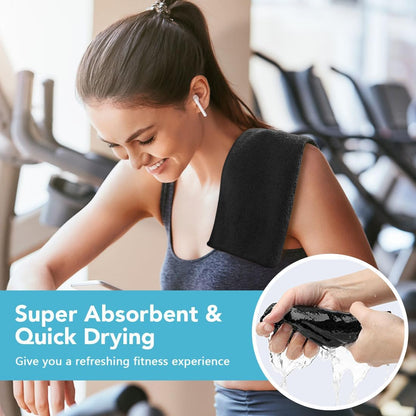 Orighty Wash Cloths Bulk Towels Set 200 Pack, Highly Absorbent and Soft Feel Microfiber Face Cloths, Multi-Purpose Washcloths & Hand Towels for Bathroom, Hotel, Spa, and Gym, 12x12 Inch, Black