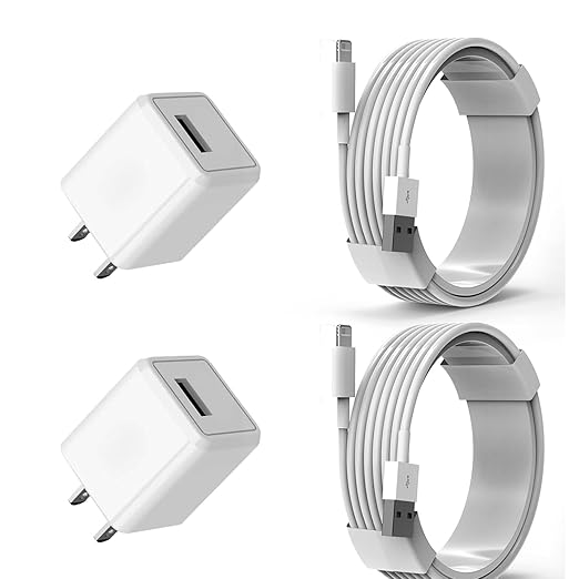 iPhone Charger, [Apple MFi Certified] 2 Pack 3FT Lightning Cable Cube Phone Charging Transfer Cord Cable with USB Plug Wall Charger Block Travel Adapter for iPhone 14/13/12/11/SE 2022/8/7/XS/XR/X/iPad