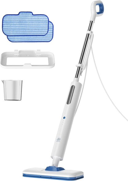 Steam Mop for Floor Cleaning,15-Second Setup,Chemical-Free Floor Steam Cleaner for Hardwood,Laminate,Tile&Greasy Spots.Ergonomic Design with Hands-Free Standing,3 Steam Settings,Reusable Washable Pads