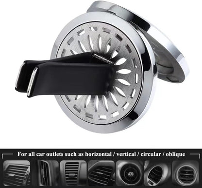 2Psc Black Car Aromatherapy Essential Oil Diffuser Locket Tree of Life Pattern Stainless Steel Car Air Fresheners Vent Clips Decorative