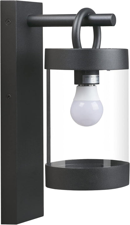 Dusk to Dawn Outdoor Wall Lighting 2 Pack Black Exterior Wall Lantern Sconce Fixture with E26 Base for Porch Patio Garage House