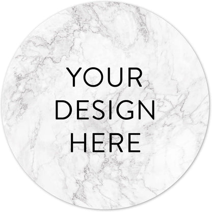 100 Custom Vinyl Stickers - Upload Your own Image, Text, Design, Logo - Personalized Logo Labels for Handmade, Packaging, Bottle, Jars, Candle, Brand Stickers (Silver Marble, 4x4)