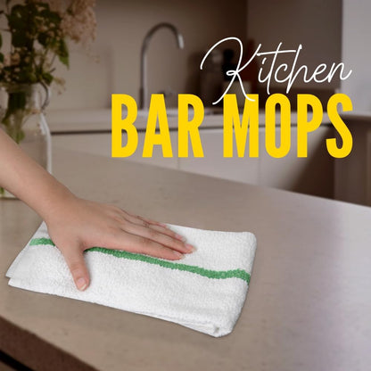 Avalon Towels Terry Bar Mop Towels (Value Pack of 36) Size 16"x19" – Absorbent and Durable, Multipurpose Cleaning Rags, Cotton Cleaning Cloths, Terry Cloth Rags, Reusable Shop Rag