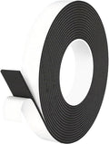 1 in Wide x 1/8 in Thick x 33FT Foam Weather Stripping Door Seal,Window Sealing Tape，Single-Sided Self-Adhesive Insulation Sealing Strip,Black