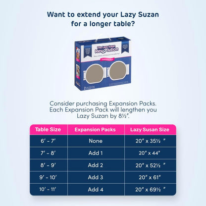 Expansion Pack - Greige - 2 Straight Tracks and 2 Trays. Does not Work Without the Lazy Susan Revolution Full Set (Sold Separately).