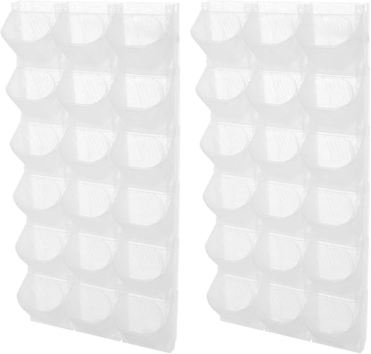 12Pieces 3-Pot Wall Planter Vertical Garden Plant Walls Wall Mounted Vertical Planter with Water-Storage Layer Stackable Wall-Mounted Flower Pot for Gardens, Balconies 180.78lbs Total Capacity (White)