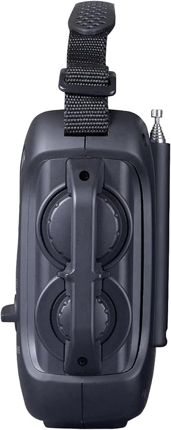 Kaito Voyager Pro KA600 Digital Solar Dynamo Hand Crank AM/FM/LW/SW & NOAA Weather Emergency Radio with Flashlight, Reading Lamp,Smart Phone Charger & RDS and Real-Time Alert, with AC Adapter, Black