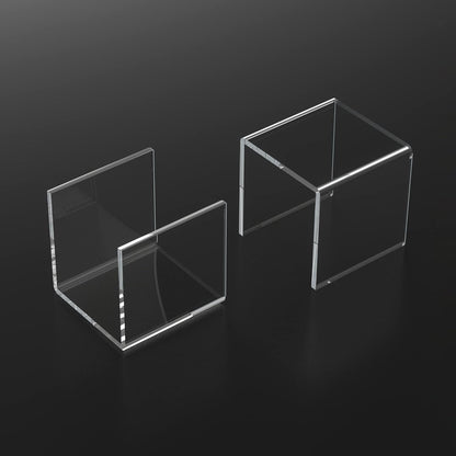 Clear Acrylic Risers 3 pcs, Square Acrylic Food Display Stands Tabletop, Display Shelf for Vendors, Collectibles, Funko Pop, Food, Glasses, Perfume, Small Plants - 5''x6''x7''