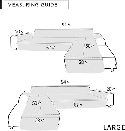 Easy-Going L Shape Sofa Slipcover - Reversible Sofa Cover for Pets & Furniture Protection (Large, Chocolate/Chocolate)