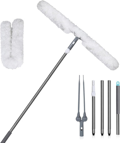 Masthome Microfiber Duster,Microfiber Feather Dusters with Adjustable Angle Head, Adjustable Cobweb Duster with 60 " Long Pole, Dusters for Cleaning Ceiling Fan, High Ceiling, Furniture