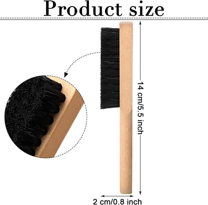 3 Pcs Laundry Stain Brush Soft Bristle Brush Velvet Furniture with Wooden Handle Stain Tool for Household Cleaning Carpet Furniture Laundry Supplies