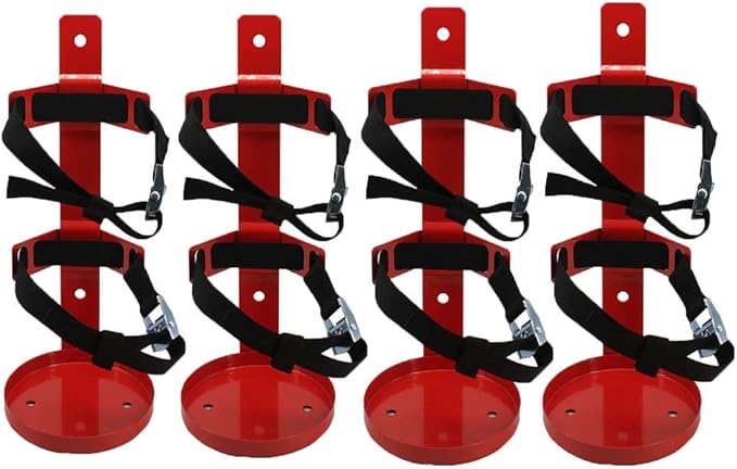 Fire Extinguisher Metal Bracket, Heavy Duty,Compatible with 5-Pound Fire Extinguishers (5LB 4PCS)