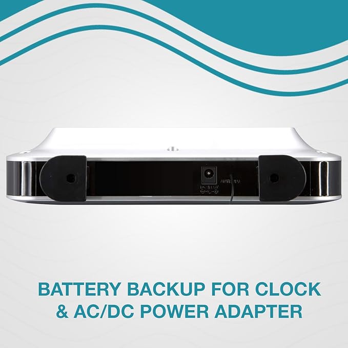 iLive Under Cabinet Bluetooth FM Radio for Kitchen, Wireless Stereo with Built-in Clock & Timer, 20 FM Presets, Negative LCD, 60-Ft Range, Under-Cabinet Mounting Hardware, AC Powered + Battery Backup