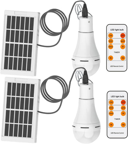 Solar Light Bulb Portable 350LM Solar Powered Camping Light Led Lantern Outdoor for Lamp Light Hiking Fishing Tent Indoor Shed Chicken Coop Hurricane Emergency with USB Chargeable