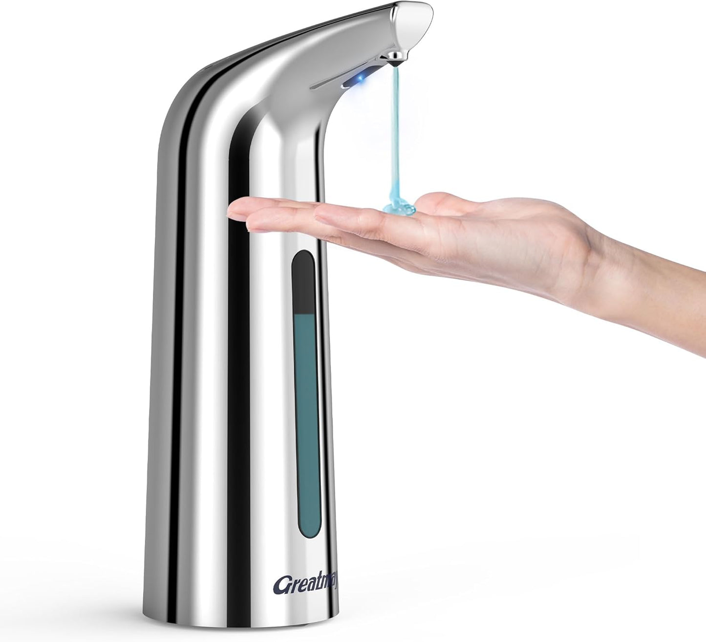 Convenient Automatic Soap Dispenser,4 Adjustable Levels Touchless Hand Sanitizer Pump with Infrared Sensor, 400 ml Countertop Electric Soap Dispenser for Bathroom,Kitchen