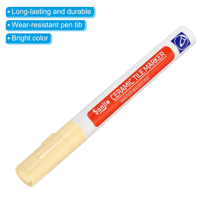 PATIKIL Grout Pen, 4 Pack Beige Tile Marker Waterproof Grout Sealer Pen Tile Repair Pens Paint Pens for Wall Floor Bathroom Kitchen Refresh