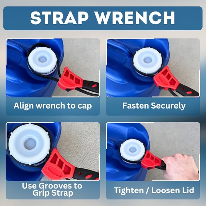 5-Gallon Stackable Water Storage Containers, Water Treatment,5 Gallons Each w/Lids + Spigot, Easy Fill, Survial Supply Emergency Water Storage for Disaster Preparedness, 20 Gallon (4 Tanks)