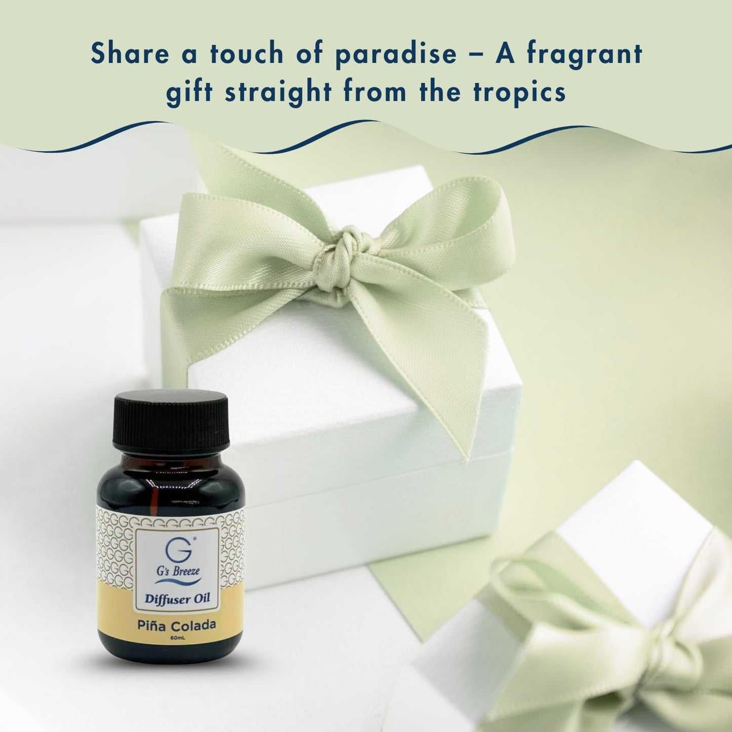 G's Breeze Piña Colada Diffuser Oil Refill - Tropical Coconut & Pineapple Scent - Long Lasting Fragrance, Uplifting Aroma - Ideal for Home & Office - Refreshing & Inviting Atmosphere - 60 ML