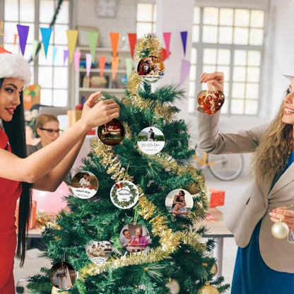 Personalized Christmas Ornaments 2025,Custom Christmas Ornament with Photo Text,Personalized Ornaments for Xmas Tree,Ornaments Keepsake Gift for Family