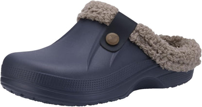 Beslip Classic Fur Lined Clogs Waterproof Winter Fuzzy Slippers for Women Men Indoor and Outdoor