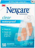Nexcare Waterproof Clear Bandages, Covers And Protects, Assorted Sizes, 3 Packs, 150 Count