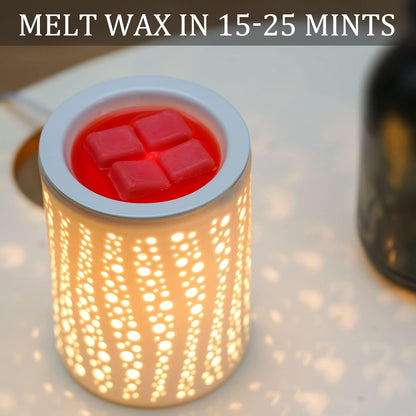PALANCHY Wax Melt Warmer with Timer Electric Candle Wax Warmer Ceramic Oil Burner with 2/4/8 Hr Timer Settings Fragrance Wax Melter for Scented Home Aromatherapy