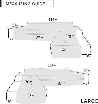 Easy-Going Sectional Couch Covers for Dogs L Shape Sofa Cover Reversible Sofa Slipcover Chaise Lounge Cover Furniture Protector Cover for Pets Dog(X-Large, Dark Blue/Dark Blue)