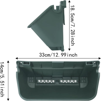 16Pcs Vertical Wall Planter, 13 inch Wall Mounted Garden Planters, Plastic Wall Hanging Planter with Drainage Holes, Wall Planters for Patio Outdoor Decor, Balcony Plant Hanging Flowerpot (Green)