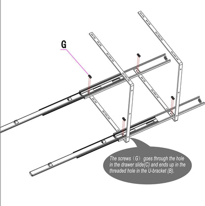 OCG 2 Tier Pull Out Cabinet Organizer (12.5" W x 18" D), Pull Out Drawers for Kitchen Cabinets, Pull Out Shelves for Base Cabinet Organization in Kitchen Bathroom Pantry, Chrome Finish