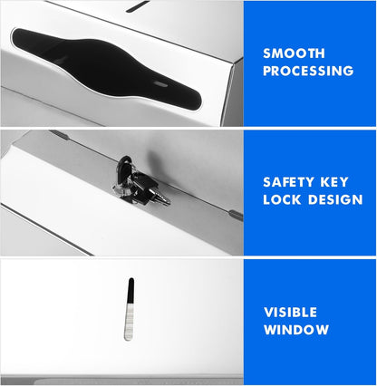 Paper Towel Dispenser Wall Mount Commercial, C Fold Multifold Hand Paper Towel Dispenser, Stainless Steel Tissue Holder(Chrome)