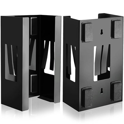 Lounsweer 2 Pcs Magnetic Glove Dispenser Holders Wall Mount Boxes of Gloves Commercial Quality Towels Wipes Paper Tissue Box Holder Kitchen Fridge Office Workshops Garage Tool Hospital(Black)