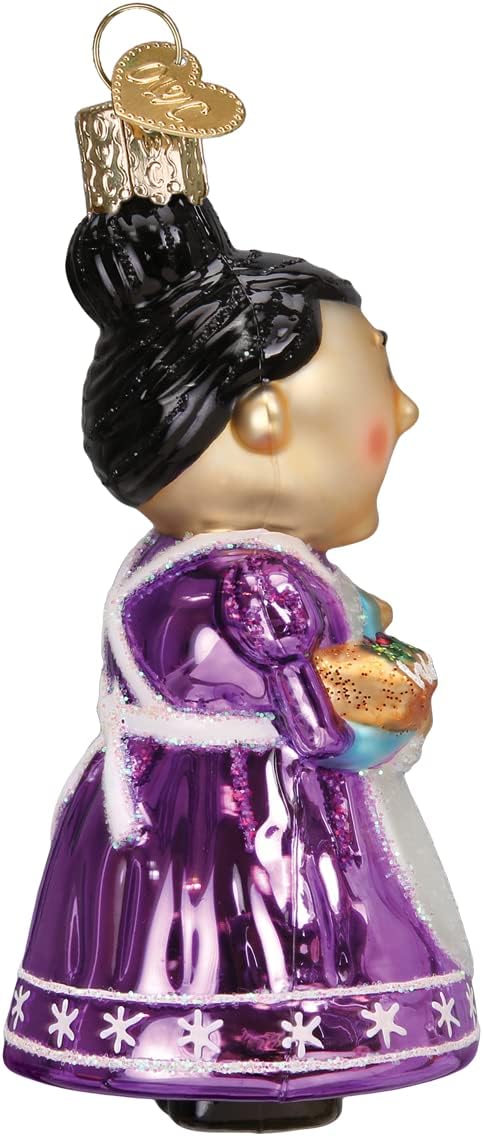 Old World Christmas Cheery Mrs. Claus Glass Blown Ornament for Christmas Tree