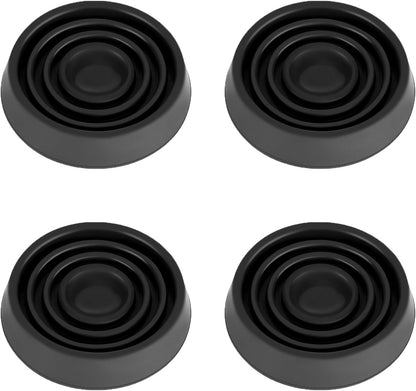 Furniture Coasters, 1.5X1.5 Rubber Caster Cups Non Slip Furniture Pads Non Skid Furnitures Grippers Anti Slide Floor Protector for Bed Couch Table Chair Stoppers - 4 Pack, Black