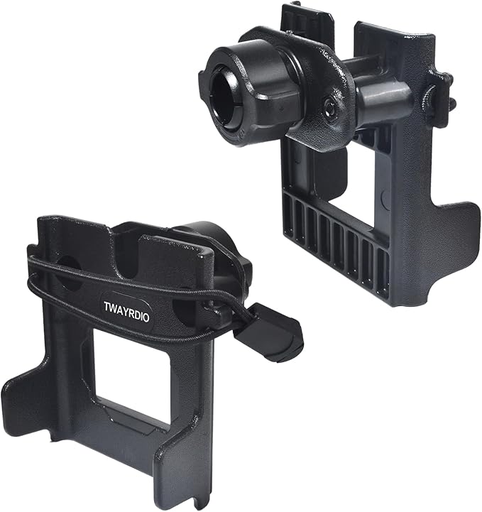 TWAYRDIO Handheld Radio Holder, Belt Clip Hanger Mount for 17mm Ball Mounts, Compatible with Motorola Kenwood Midland Baofeng Yaesu HT Walkie Talkies Two Way Radios Scanners