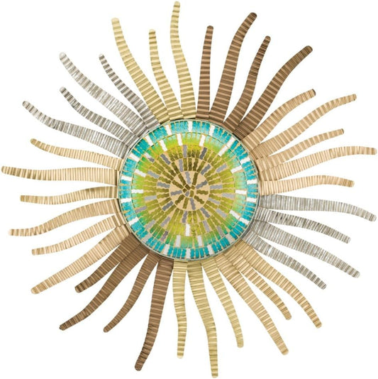 Regal Art & Gift Wavy Large Metal Sun Wall Decor - 30 Inch | Indoor Outdoor Rust-Resistant Sunburst Sculpture | Eye-Catching Metal Sun Wall Art Accent for Patio, Garden, Living Room