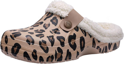 Beslip Classic Fur Lined Clogs Waterproof Winter Fuzzy Slippers for Women Men Indoor and Outdoor