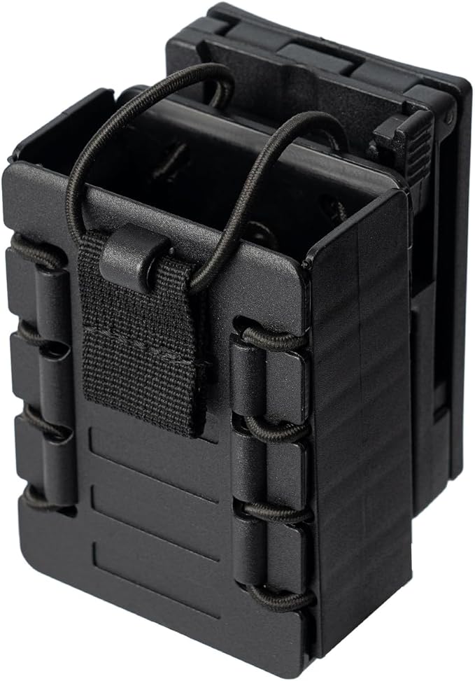 TACNEX Compact Radio Holster Polymer Walkie-Talkie Case w/Duty Belt/MOLLE Vest Clip Two Ways Radio Pouch Interphone Carrier Sheath for Police Law Enforcement Security Firefighter Rescue EMS EMT